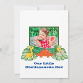 Dino-Mite 1st Birthday – 恐竜の写真招待状 招待状 (裏面)