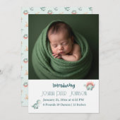 Dino Mite Baby Shower Announcement (正面/裏面)