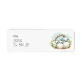 Dino Mite Baby Shower Return Address Label ラベル