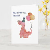 DINO-mite birthday! カード (黄色い花)