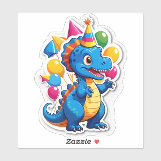 Dino-Mite Birthday Bash!" (Kids シール (シート)