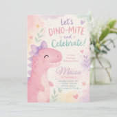Dino-Mite Celebrate Dinosaur Invitation Editable 招待状 (スタンド正面)