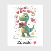 Dino-mite Child's Valentine's Dayカード シール (シート)