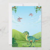Dino-Mite Dinosaur Birthday Party 招待状 (裏面)