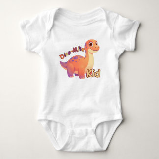Dino-Mite Kid Baby T-Shirt ベビーボディスーツ