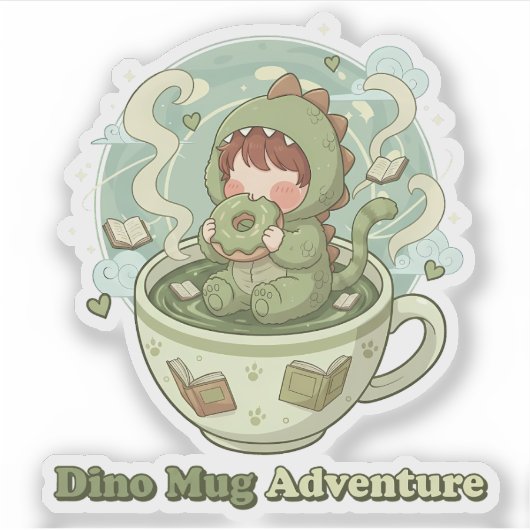 Dino Mug Adventure シール (正面)