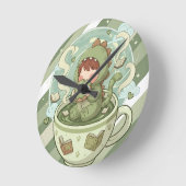 Dino Mug Adventure ラウンド壁時計 (傾斜)