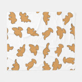 Dino Nuggets Pattern フリースブランケット (正面(横))