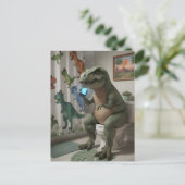 Dino on携帯電話オントイレ ポストカード (スタンド正面)