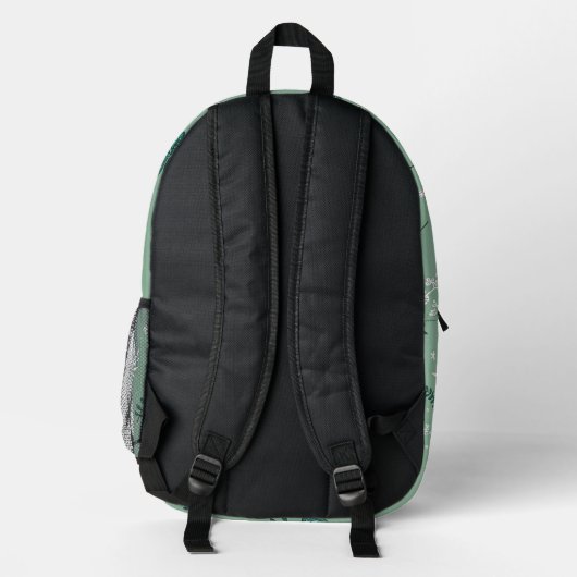 Dino Pattern Kids Backpack プリントバックパック (裏面)