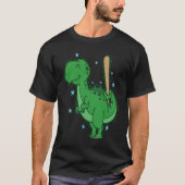 Dino playing Baseball Dinosaur Reptile Tシャツ (正面)