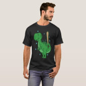 Dino playing Baseball Dinosaur Reptile Tシャツ (正面フル)