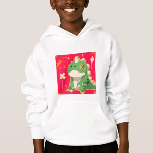 Dino Plush Art Sweatshirt - Comfort & Urban Style (正面)