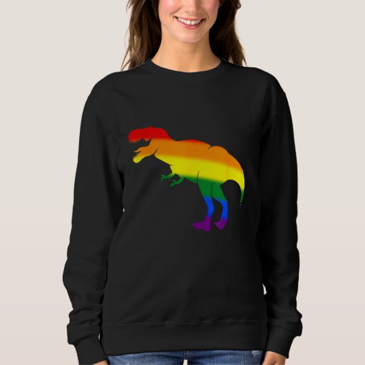 Dino Pride Rainbow Flag  LBGT Pride Month スウェットシャツ (正面)