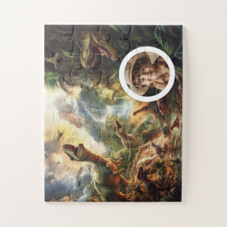Dino Puzzle Customizable T-Rex Birthday Gift Boys ジグソーパズル