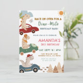 Dino Race 3rd Birthday party invitation 招待状 (スタンド正面)