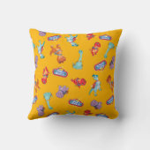 Dino Ranchパターン(黄色) クッション (裏面)