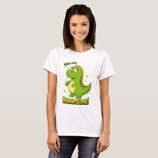 Dino RAWR-SOME Charme Tシャツ (正面フル)