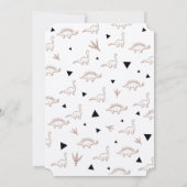 DINO ROARSAUMバースデーパーティー招待状 招待状 (裏面)