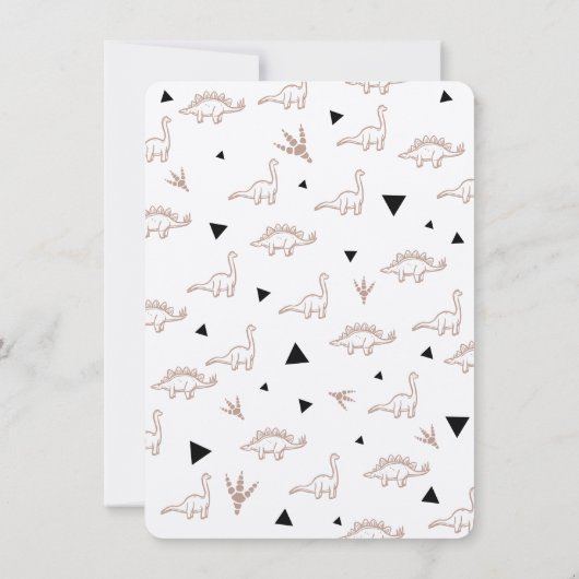 DINO ROARSOME誕生日パーティーへの招待 招待状 (裏面)