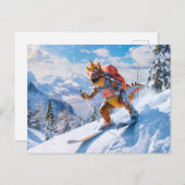 Dino Ski Adventure in the Alps シーズンポストカード (正面/裏面)