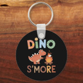Dino S'more Dinosaur Trex Camping Smores Kawaii S' キーホルダー (正面)