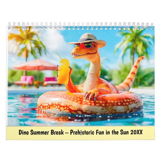 Dino Summer Break – Prehistoric Fun in the Sun カレンダー (カバー)