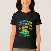 Dino Summer Break Vibes - Last Day of School トライブレンドTシャツ (正面)