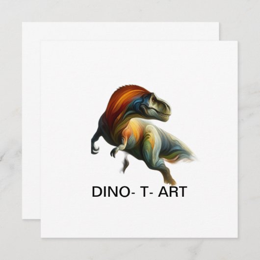 🦖 DINO-T伝統的の絵を描Roar-some Art's 招待状 (正面/裏面)