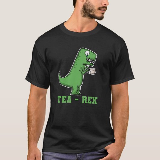 Dino Tea - Rex trinkt Tee Tシャツ (正面)