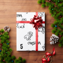 Dino-Themed Kid's Birthday ラッピングペーパー