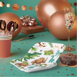 Dino Two rex 2nd boy Dinosaur birthday party ペーパープレート