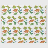 Dino Two rex 2nd boy Dinosaur birthday party ラッピングペーパー (フラット)
