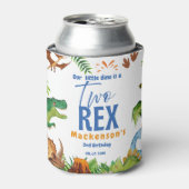 Dino Two rex 2nd boy Dinosaur birthday party 缶クーラー (缶正面)