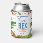 Dino Two rex 2nd boy Dinosaur birthday party 缶クーラー (缶裏面)