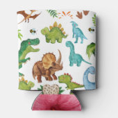 Dino Two rex 2nd boy Dinosaur birthday party 缶クーラー (裏面)