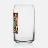 Dino UFO Selfie:ヴィンテージパニック（マグカップ、グラス、カップ） ガラス缶 (左)