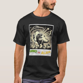 Dino UFO Selfie: Dino vsエイリアン(Man T-shirt) #09 Tシャツ
