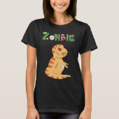 Dino Zombie  Humor Halloween Tシャツ (正面)