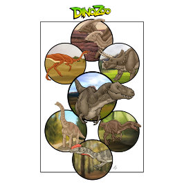 Dino Zoo：恐竜コラージュ#2 Tシャツ