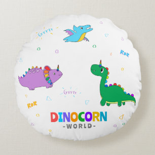Dinocorn World – ピローベッドルーム子供へ DP7 ラウンドクッション