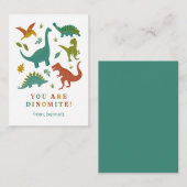 Dinomiite恐竜の教室バレンタインカード エンクロージャーカード (正面/裏面)