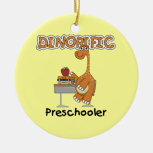Dinorificの幼稚園児のTシャツおよびギフト セラミックオーナメント