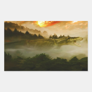 Dinosのステッカーのティラノサウルス・レックス王 長方形シール