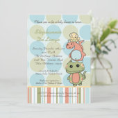 Dinosの演劇の恐竜Tのレックスのベビーシャワーの招待状 招待状 (スタンド正面)