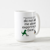 Dinosを使用したスプレッドシートへのエクスポート コーヒーマグカップ (正面右)