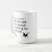 Dinosを使用したスプレッドシートへのエクスポート コーヒーマグカップ (正面左)