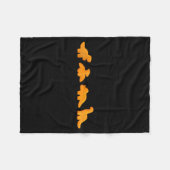 Dinos Chicken Nuggets Pattern _ Funny Realistic Di フリースブランケット (正面(横))