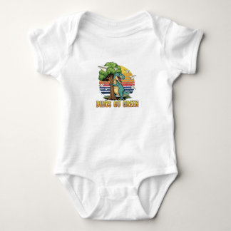DINOS GO GREEN - レトロ80'sエコーダイノTシャツ ベビーボディスーツ