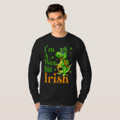 Dinosaru私は少しアイルランドのハッピーSt Patrick's Da Tシャツ (正面フル)
